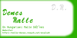 denes malle business card